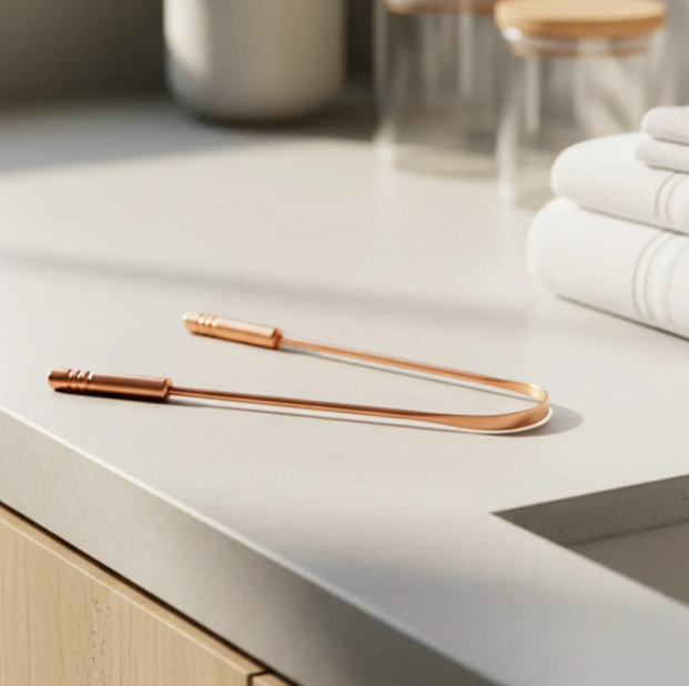 Ayurvedic Tongue Cleaner (Set of 2) - Pure Copper (Get ebook Worth £20.99 FREE)