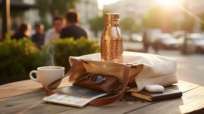 Handcrafted Pure Copper Water Bottle- 800ML