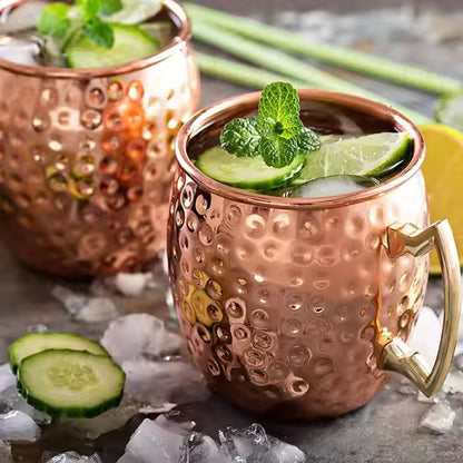 100% Copper Moscow Mule Mug 350ML Each (Pack of 2)
