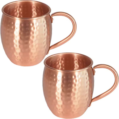 100% Copper Moscow Mule Mug 350ML Each (Pack of 2)