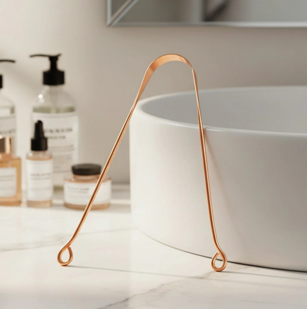 Ayurvedic Tongue Cleaner (Set of 2) - Pure Copper (Get ebook Worth £20.99 FREE)