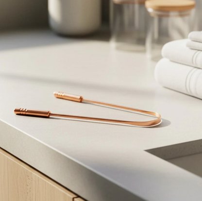 Ayurvedic Tongue Cleaner (Set of 2) - Pure Copper (Get ebook Worth £20.99 FREE)