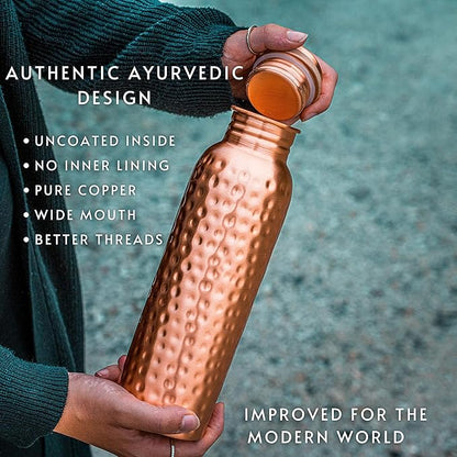Handcrafted Pure Copper Water Bottle- 800ML