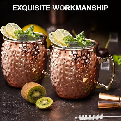 100% Copper Moscow Mule Mug 350ML Each (Pack of 2)