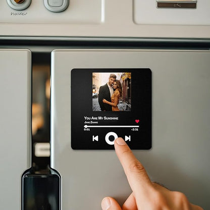 Customized Photo Music Fridge Magnet with Frame - Personalized Gift 2026