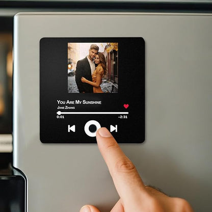 Customized Photo Music Fridge Magnet with Frame - Personalized Gift 2026