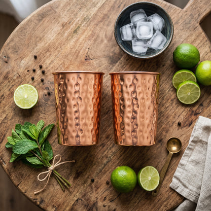 hammered copper cups