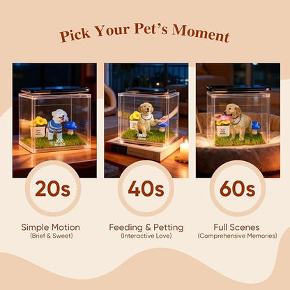 Personalised Pet Holographic Memorial Box – 3D Digital Pet House Keepsake