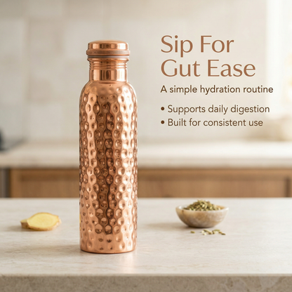 sip for gut ease- copper bottle